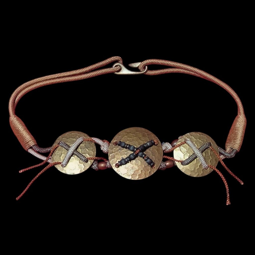 Statement Belt Boho Metal Round Woven Rope Dopamine Dressing Bead Wearable‎ Art